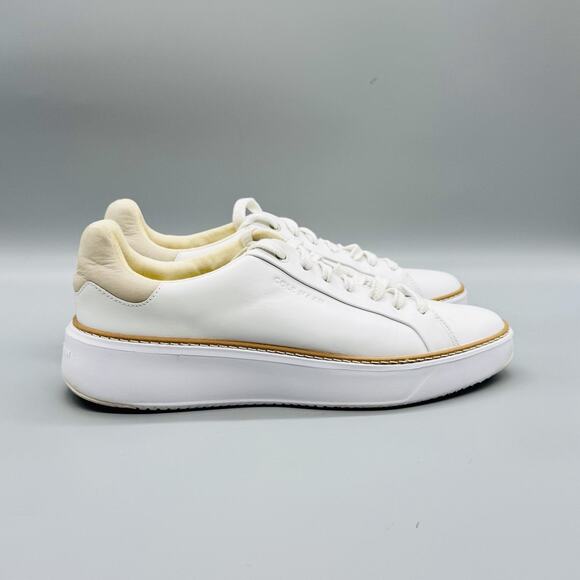 Cole Haan Shoes - Cole Haan Shoes Womens 8.5 White Leather Grandseries Platform Sneakers Comfort